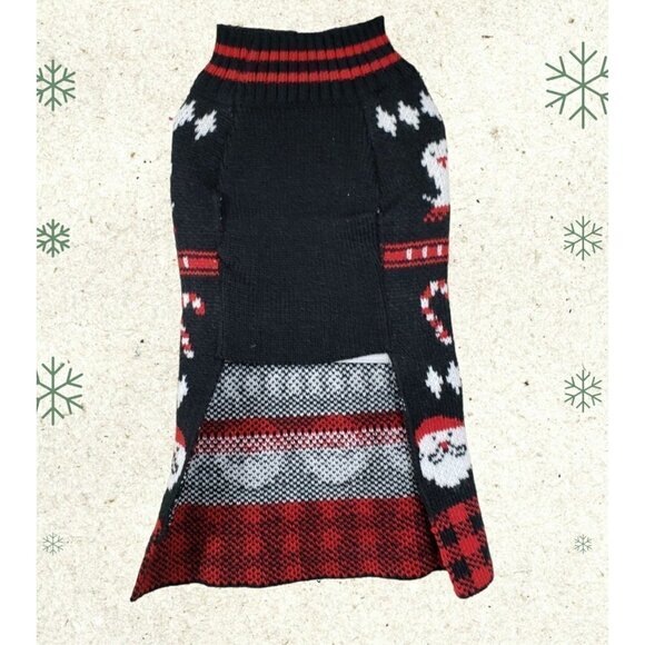 NWT Cat Dog Pet Sweater Size Small Christmas Penguin Santa Claus Candy Cane NEW - Picture 2 of 7
